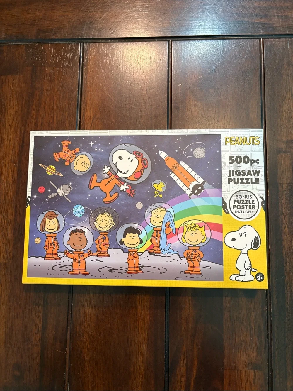Peanuts Snoopy 500 piece puzzle with Snoopy and friends in space #peanuts #space